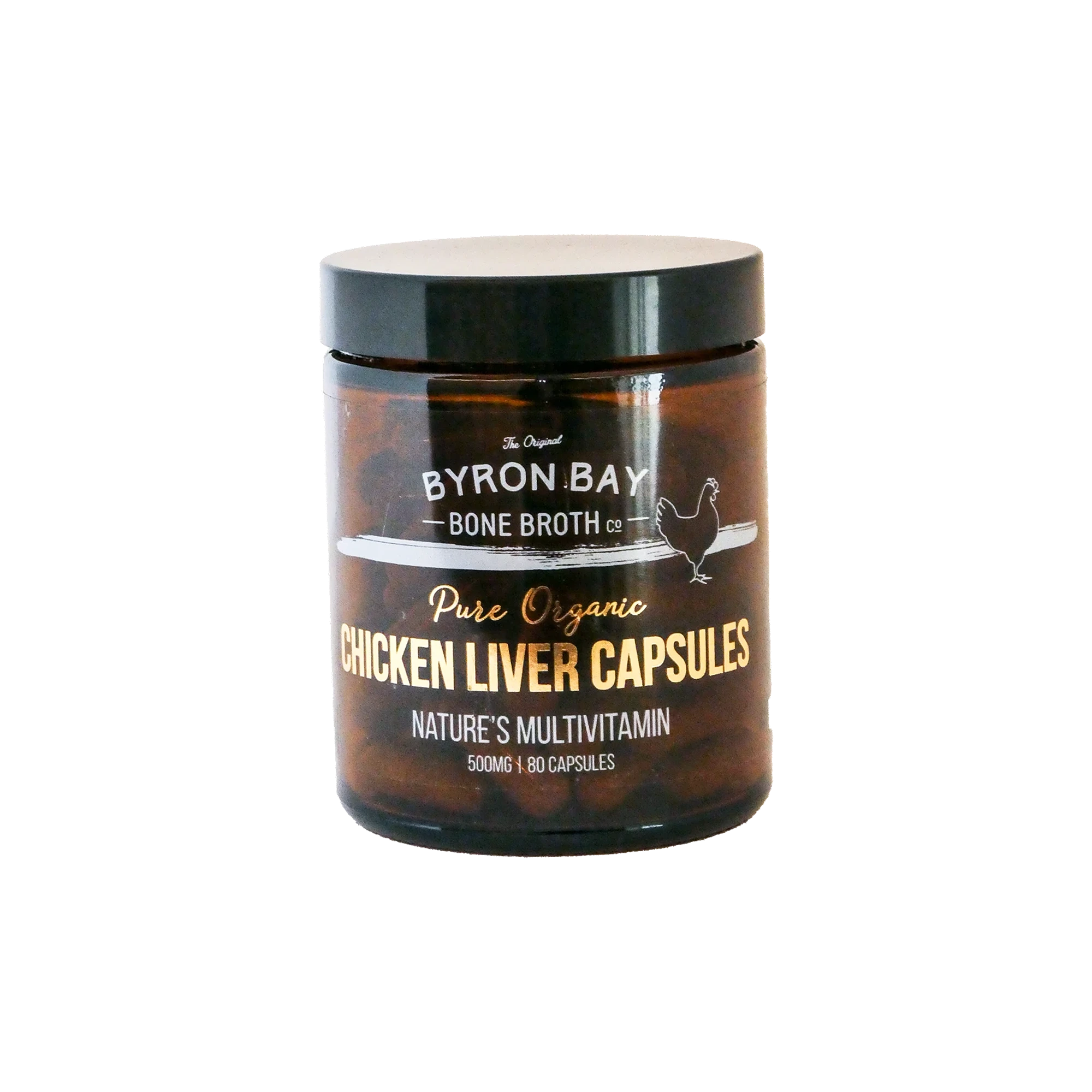 Organic Chicken Liver Capsules - 500mg Jar