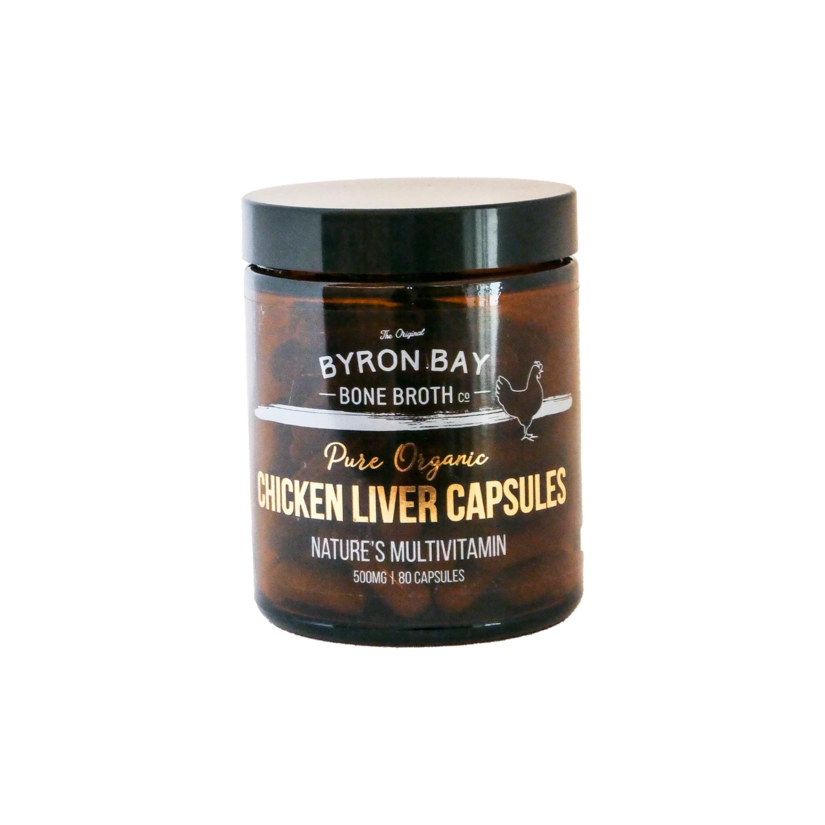 Organic Chicken Liver Capsules - 500mg Jar