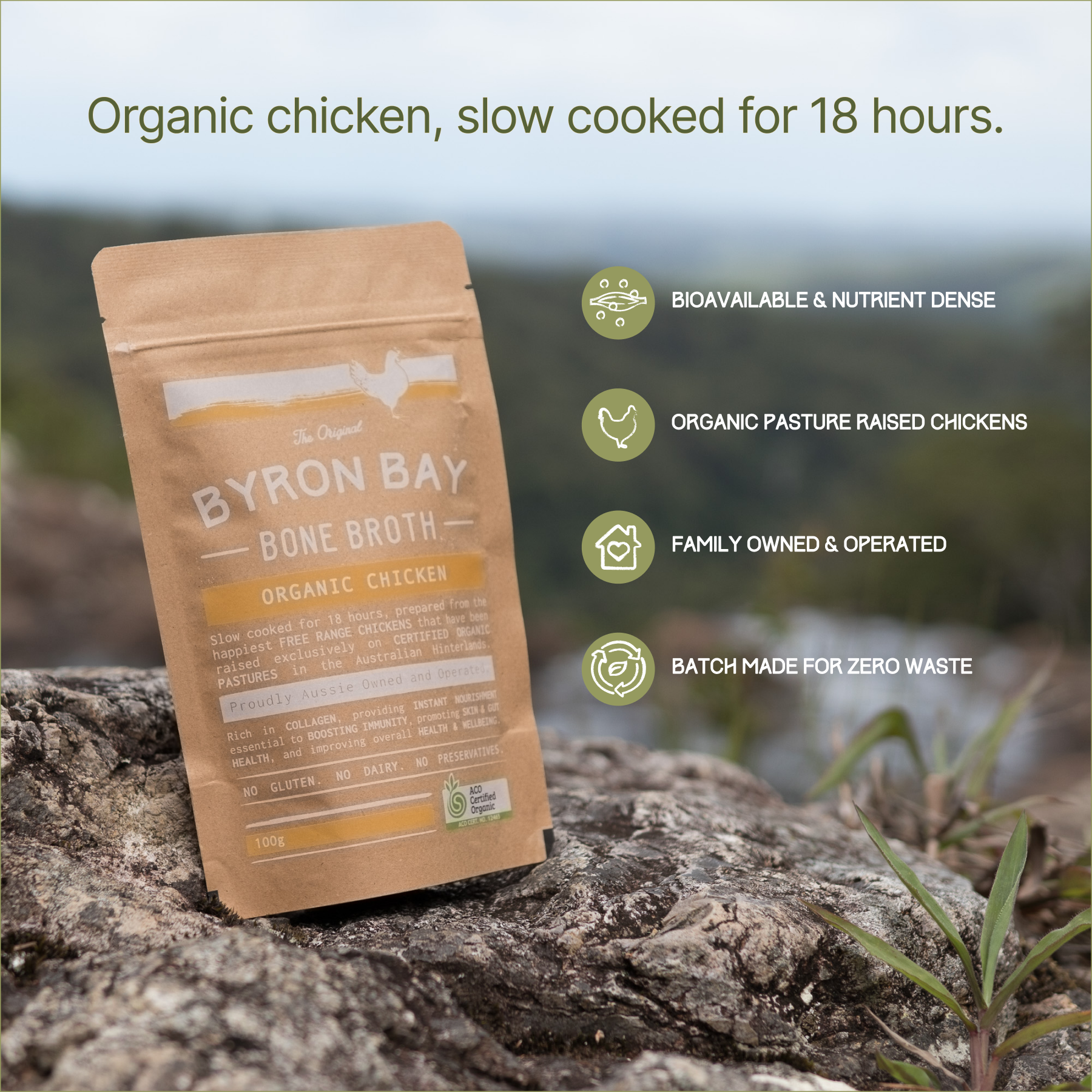 Organic Chicken Bone Broth Powder